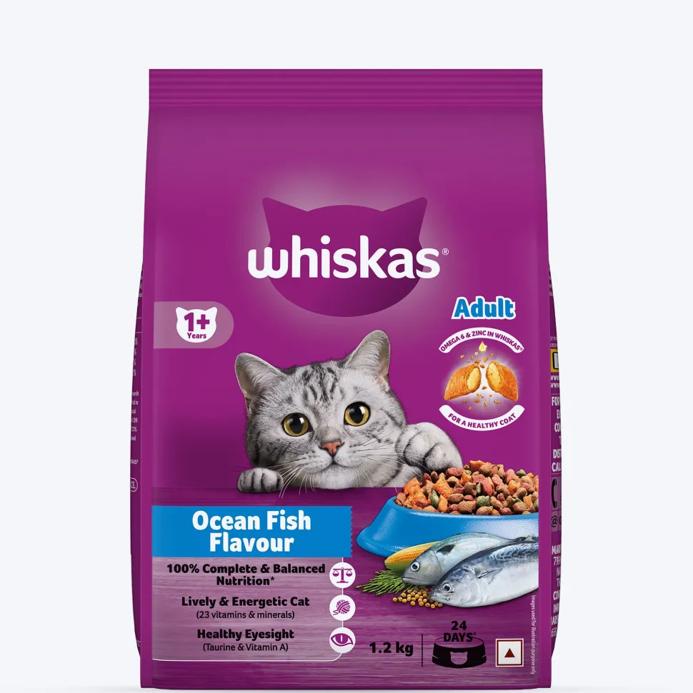 Whiskas Adult (1+ Years) Ocean Fish Flavour Dry Cat Food