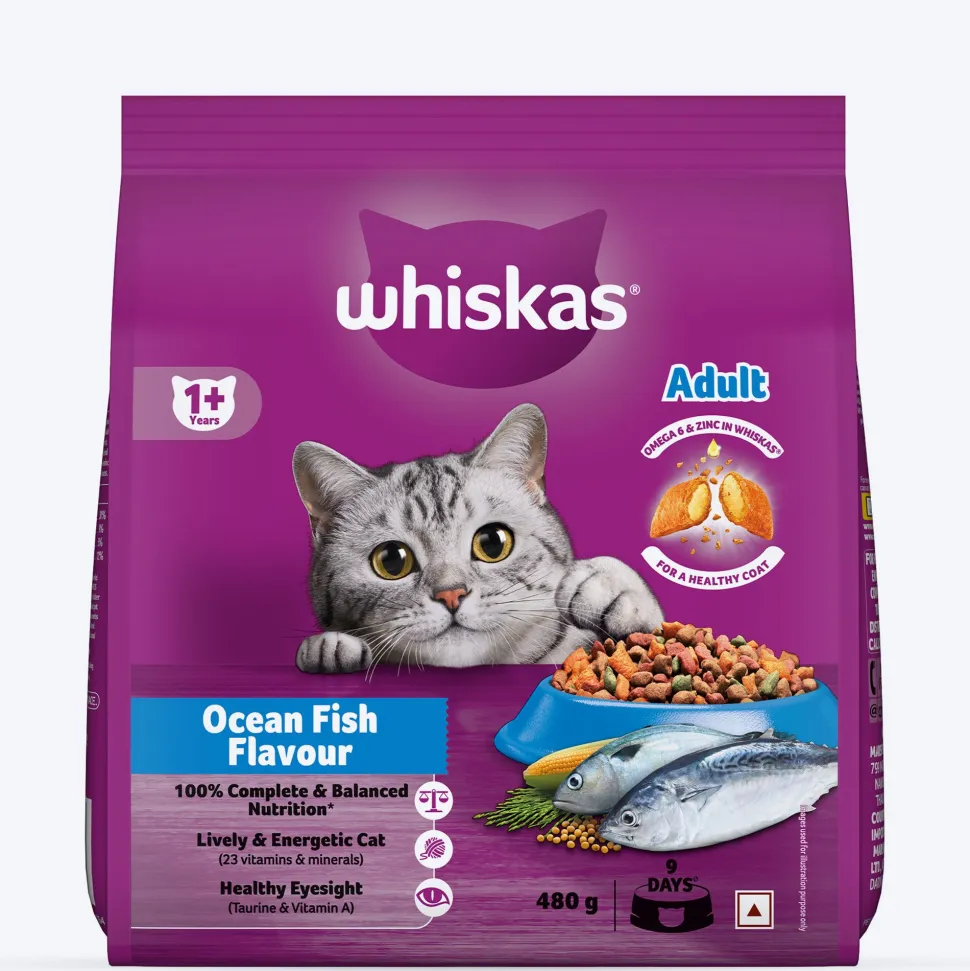 Whiskas Adult (1+ Years) Ocean Fish Flavour Dry Cat Food