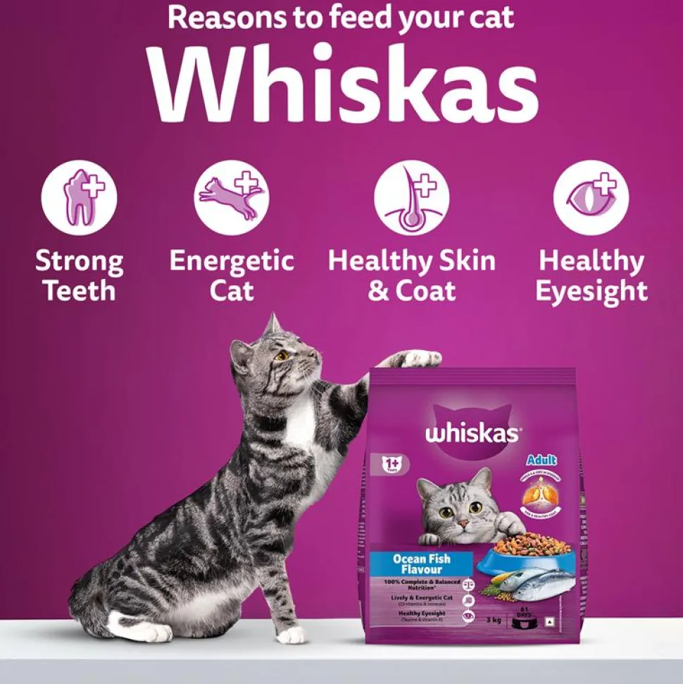 Whiskas Adult (1+ Years) Ocean Fish Flavour Dry Cat Food