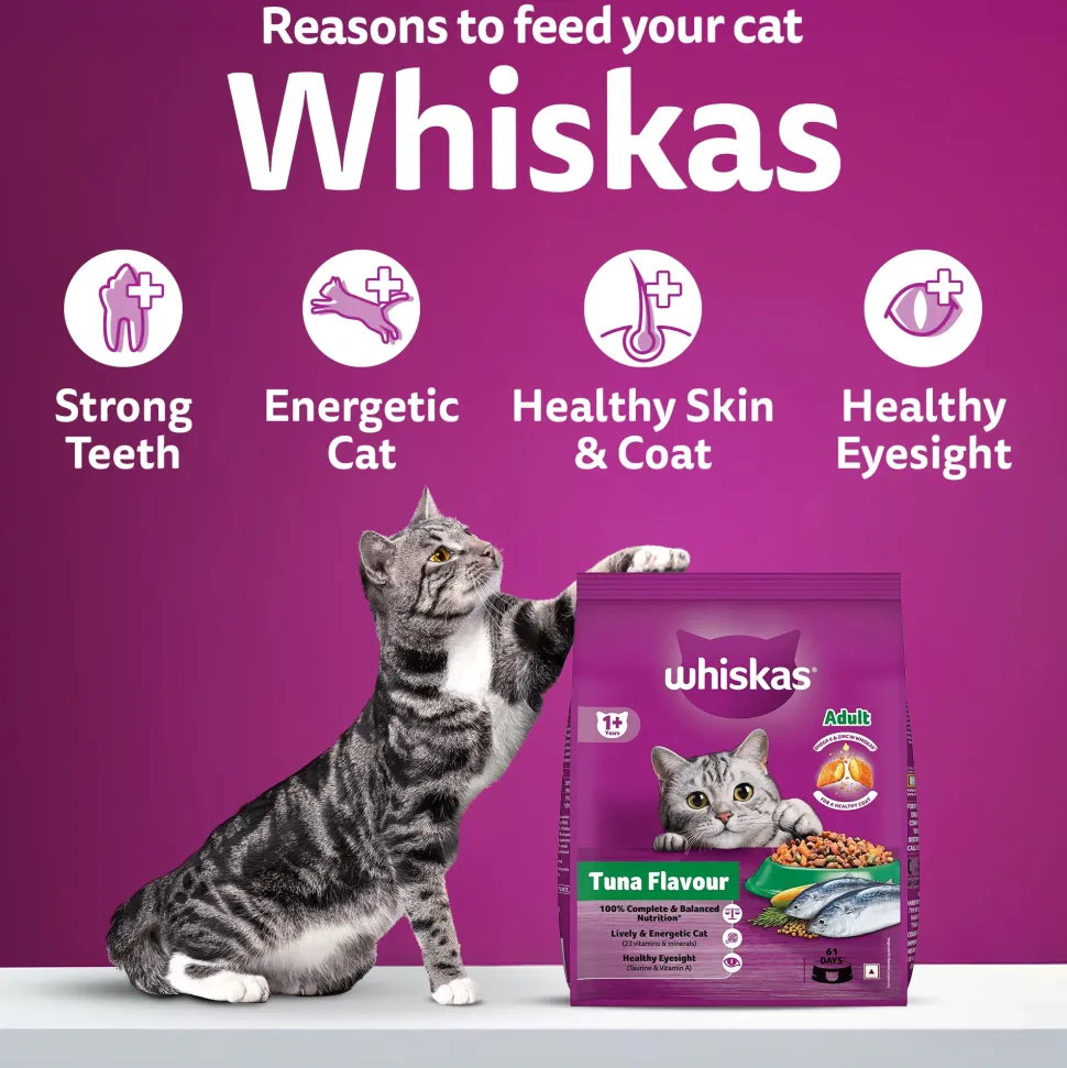 Whiskas Adult (1+ Years) Tuna Flavour Dry Cat Food