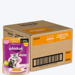 Whiskas Chicken With Salmon In Jelly Wet Food For Junior (2-12 Months) Kitten - 80 gm Pack