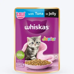 Whiskas Junior Kitten (2-12 Months) Tuna in Jelly Wet Cat Food - 80 gm Pack