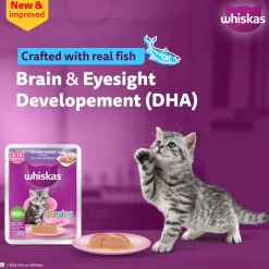 Whiskas Mackerel In Jelly Wet Food For Junior (2-12 Months) Kitten - 80 gm Pack