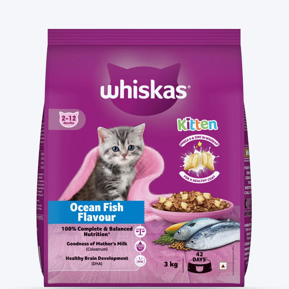 Whiskas Ocean Fish Dry Food For Kitten (2-12 Months)