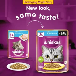 Whiskas Ocean Fish Wet Food For Adult Cat - 80 gm Pack