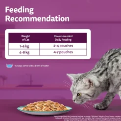 Whiskas Tasty Mix Wet Food Made With Real Fish (Salmon & Wakame Seaweed) With Chicken in Gravy For Adult (1+ year) Cat - 70 gm Pack