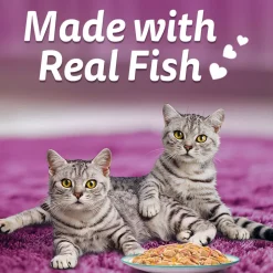 Whiskas Tasty Mix Wet Food Made With Real Fish (Tuna & Kanikama), And Carrot in Gravy For Adult (1+ year) Cat - 70 gm Pack