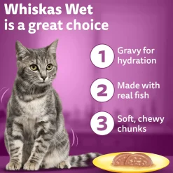 Whiskas Tuna And White Fish Wet Food For Adult Cat - 80 gm