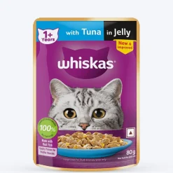 Whiskas Tuna in Jelly (1+ Years) Wet Food For Adult Cat - 80 gm Pack