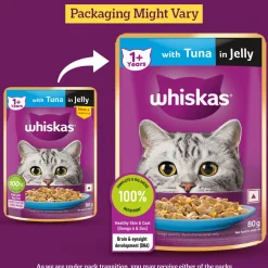 Whiskas Tuna in Jelly (1+ Years) Wet Food For Adult Cat - 80 gm Pack