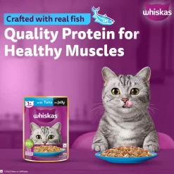 Whiskas Tuna in Jelly (1+ Years) Wet Food For Adult Cat - 80 gm Pack