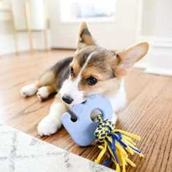 Zippy Paws Elliot The Elephant ZippyTuff Teether Chew Toy For Dog - Blue